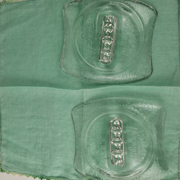 Lot of 2 vintage MCM Holiday Inn glass ashtrays 5.5 x 4 - Picture 3 of 8